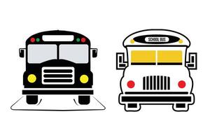 Back to school bus, bus illustration. vector
