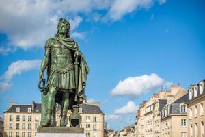 Louis XIV Statue in Place Saint Sauveur, Caen, Normandy, France photo