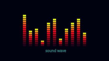 Abstract Sound Wave Digital Frequency wavelength graphic design Illustration vector
