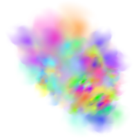 An explosion of colorful smoke clouds.Multicolor fog with blue and yellow particles.Explosions of color powder. png
