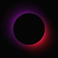 Circle illuminate light frame with color gradient vector