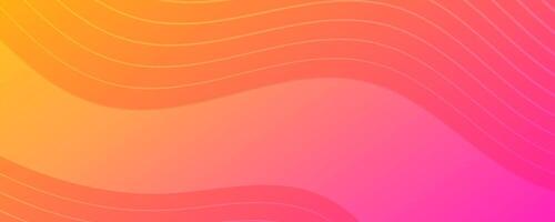 Modern colorful gradient background with wave lines vector