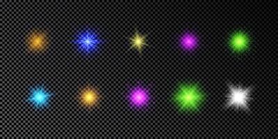 Light effect of lens flare vector
