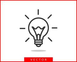 Light bulb icon . Llightbulb idea logo concept. Lamp electricity icons web design element. Led lights isolated silhouette. vector