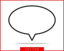 Talk bubble speech icon. Blank empty bubbles design elements. Chat on line symbol template. Dialogue balloon sticker silhouette. vector