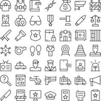 Police Icon Set. Perfect for user interface, new application vector