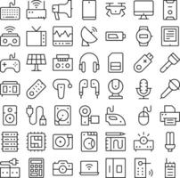 Electronics Tool Equipment Device Icon Set. Perfect for user interface, new application vector