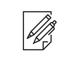 Note icon sign. Paper message or document page. vector