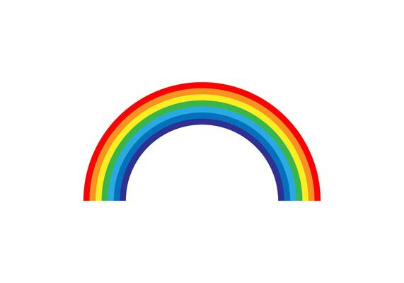 Rainbow illustration. Colorful abstract design. Color graphic symbol rain bow.
