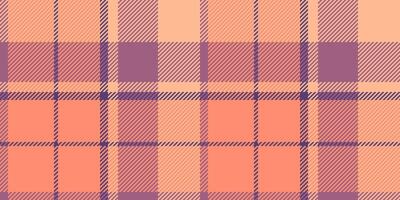 Pano pattern seamless, neat texture fabric background. Newborn textile plaid tartan check in red and orange colors. vector