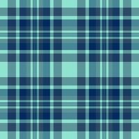 Grunge pattern textile, volume tartan plaid fabric. Deep check background seamless texture in cyan and blue colors. vector