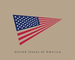 USA flag . Modern style United States of America symbol. American banner design element vector