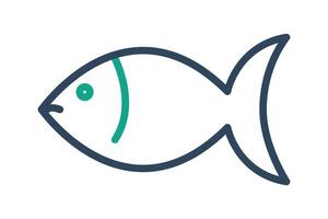 Fish icon. icon related to Omega 3, healthy fats or protein source. line icon style. nutrition elements illustration vector