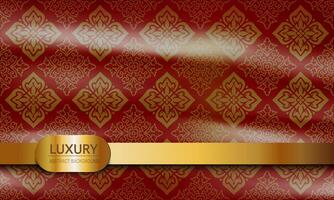 Thai luxury pattern red background. Lai Thai element pattern. Dark red theme for text-based compositions ads, book covers, Digital interfaces, print design templates. vector