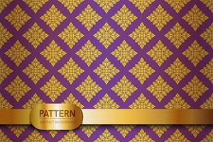 Thai luxury pattern purple background. Lai Thai element pattern. Dark purple theme for text-based compositions ads, book covers, Digital interfaces, print design templates. vector