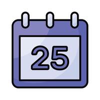 A simple and versatile calendar icon, ideal for dates, scheduling, and time management vector