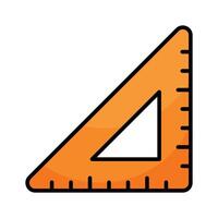 Tool for measurement or calculating length, premium icon of ruler, triangular scale vector