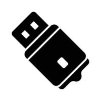 A unique USB icon, symbolizing data transfer, connectivity, and technology in digital interfaces vector
