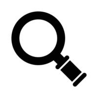 An icon of magnifier that is suitable for search, zoom, and discovery functions in digital interfaces vector