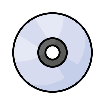 Ready to use icon of compact disc, trendy design