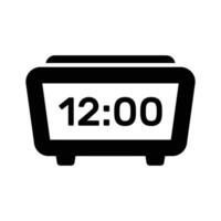 A stylish table clock icon, ideal for indicating timekeeping and scheduling functions vector