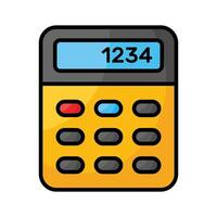 Calculator design, mathematical calculation equipment in modern style vector