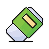 An eraser icon, ideal for digital, educational, and artistic applications, available in various styles vector