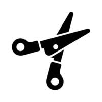 Visually appealing scissors icon, perfect for indicating cutting or editing functions vector
