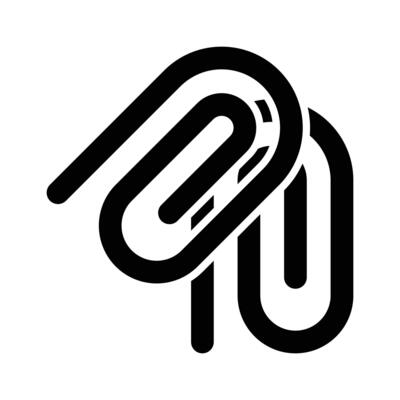 A carefully crafted paper clip icon, perfect for documents attachment or organization