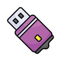 A unique USB icon, symbolizing data transfer, connectivity, and technology in digital interfaces vector