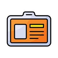 Student id card design, entry pass icon in modern style vector