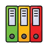 Well designed icon of file folders, premium of document archives, binders design vector