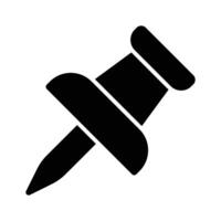 A small pin with a flat, wide head, used to attach papers or documents vector