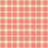 Faded texture check plaid, platform seamless background . Packaging tartan pattern fabric textile in light and orange colors. vector