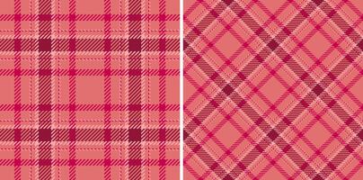 Texture plaid background of check fabric with a tartan pattern seamless textile. Set in warm colors. Easter fashion ideas for a stylish celebration. vector