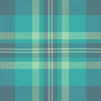 Furniture texture textile, card fabric plaid pattern. Overlay check background seamless tartan in cyan and teal colors. vector