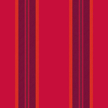 Rojo vertical textile seamless, rectangle texture fabric background. Costume pattern stripe lines in red and dark colors. vector