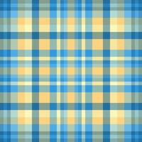 Pixel tartan textile background, uniform texture check seamless. Christmas ornament plaid pattern fabric in cyan and amber colors. vector