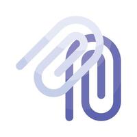 A carefully crafted paper clip icon, perfect for documents attachment or organization vector