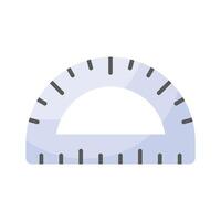 A precise and creative protractor icon, suitable for measuring angles and geometric functions vector