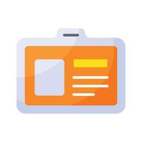 Student id card design, entry pass icon in modern style vector