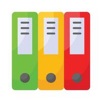 Well designed icon of file folders, premium of document archives, binders design vector