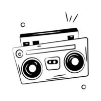 Beach music player design in modern style vector