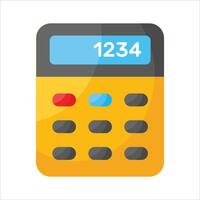 Calculator design, mathematical calculation equipment in modern style vector