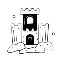 Get your hands on this carefully designed of sand castle in modern style vector
