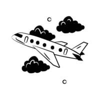 An amazing of airplane in trendy style, ready to use and download vector