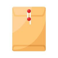 A flat paper container used to enclose letters or documents for mailing vector
