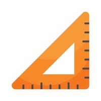 Tool for measurement or calculating length, premium icon of ruler, triangular scale vector