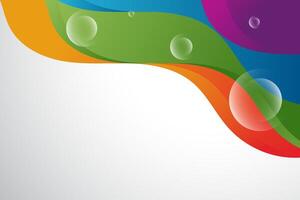 Simple background with waving rainbow colour vector