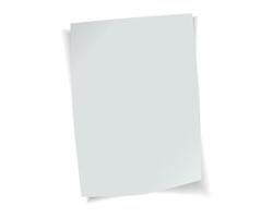 paper format A4 size with realistic shadow. White blank page isolated on background. Mock up template. vector